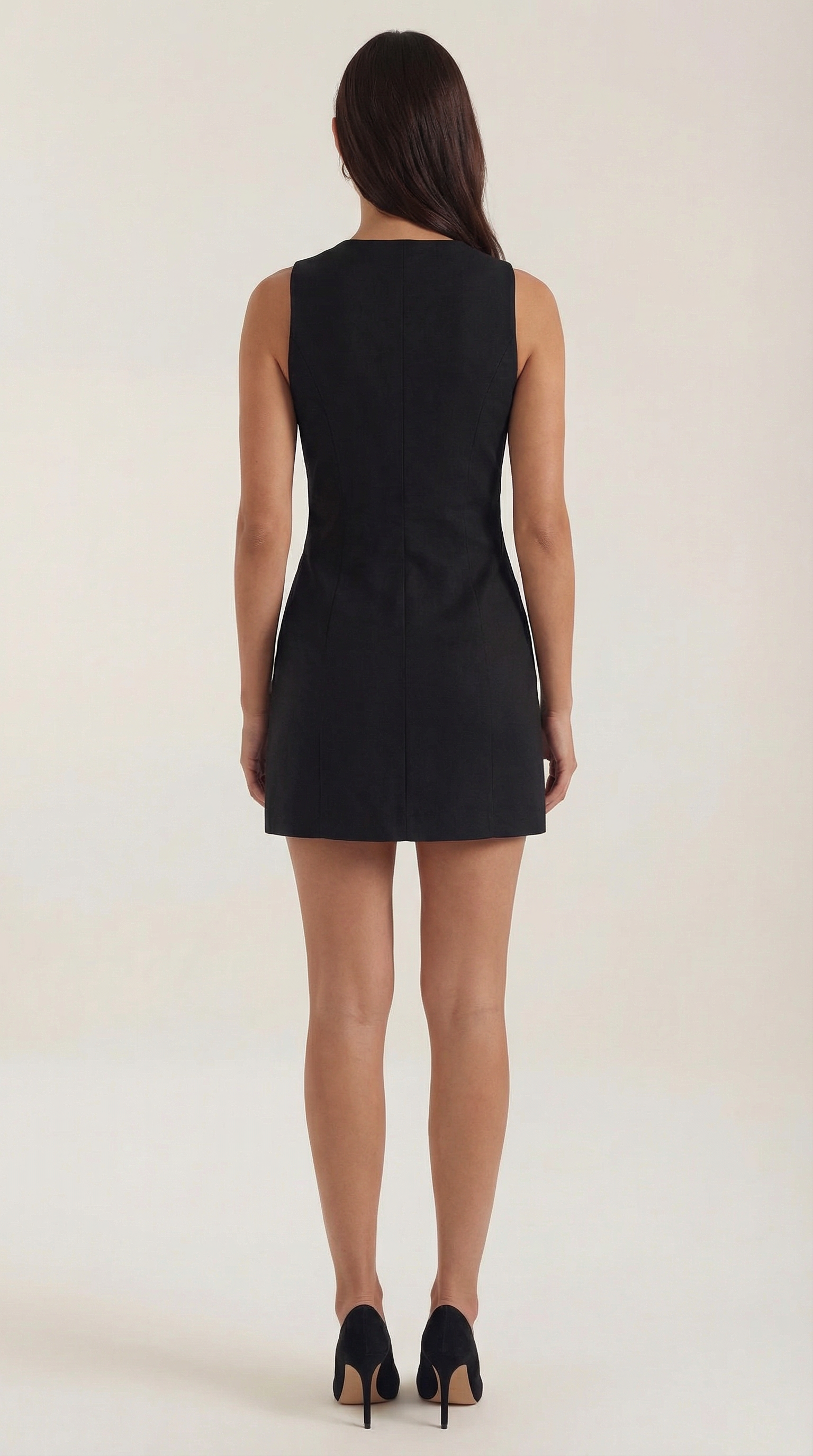 Patricia Sleeveless Button-Up Mini Dress