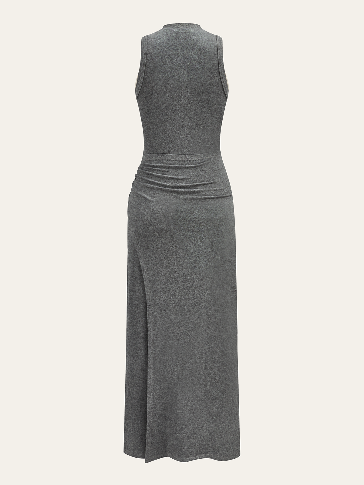 Sleeveless Mock Neck Midi Dress