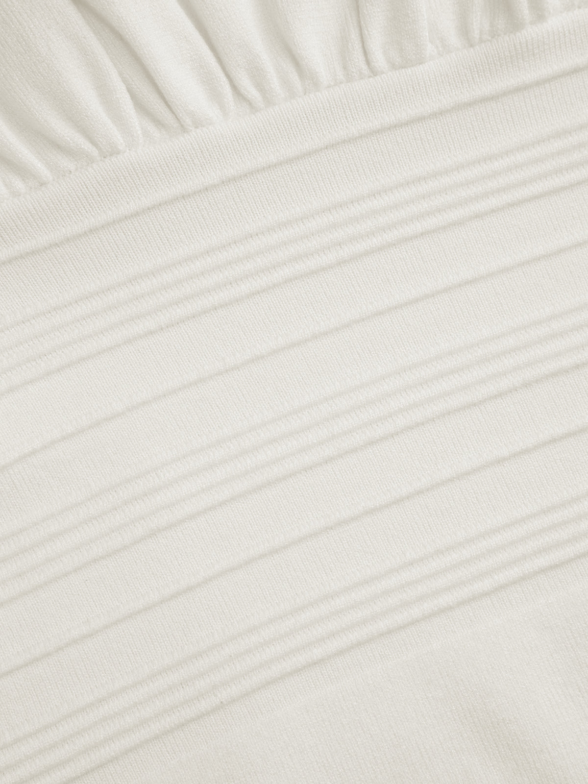 Waist-Defined Balloon-Sleeve Knit Midi Dress