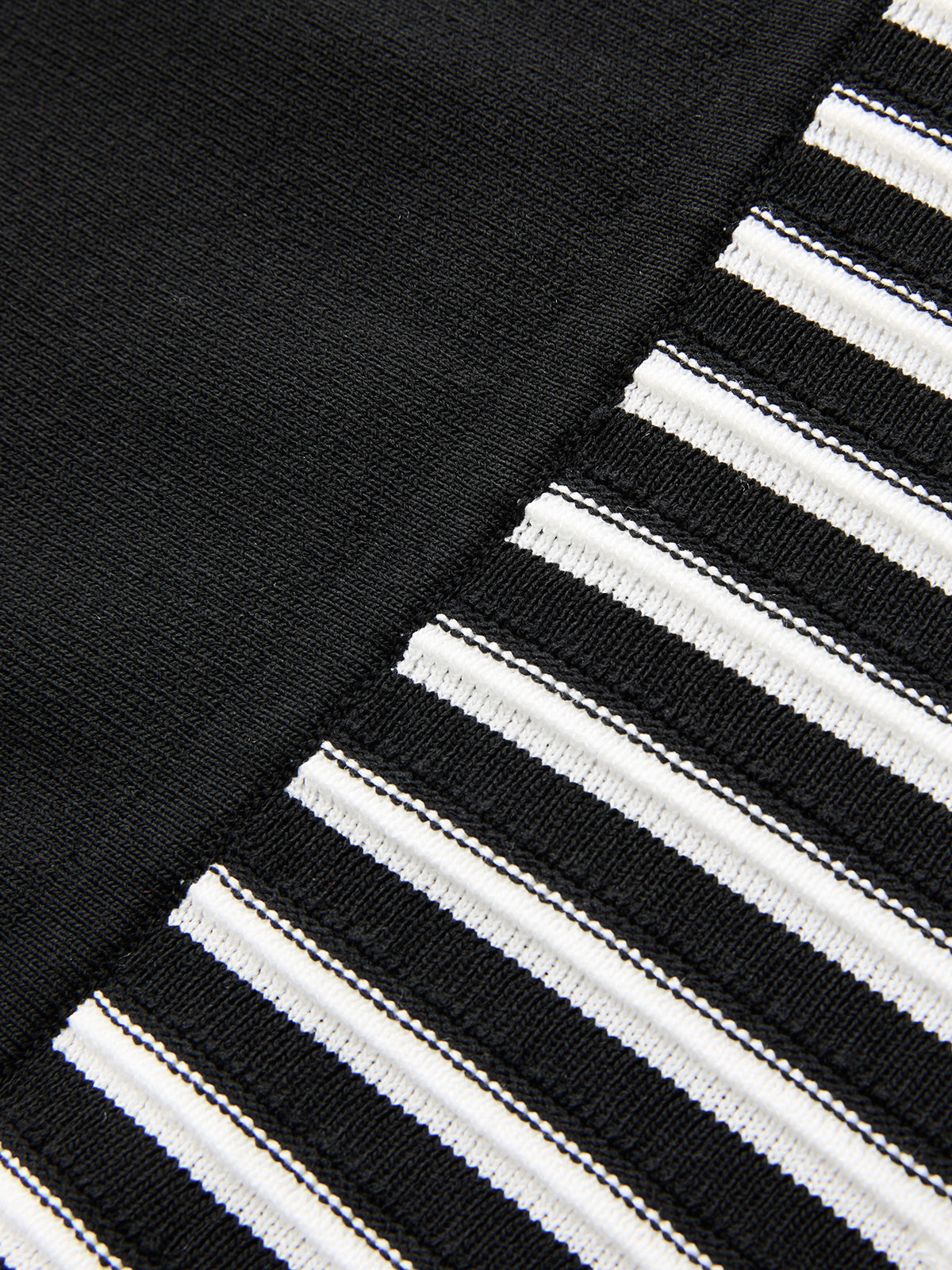 Sleeveless Mock Neck Striped Midi Dress