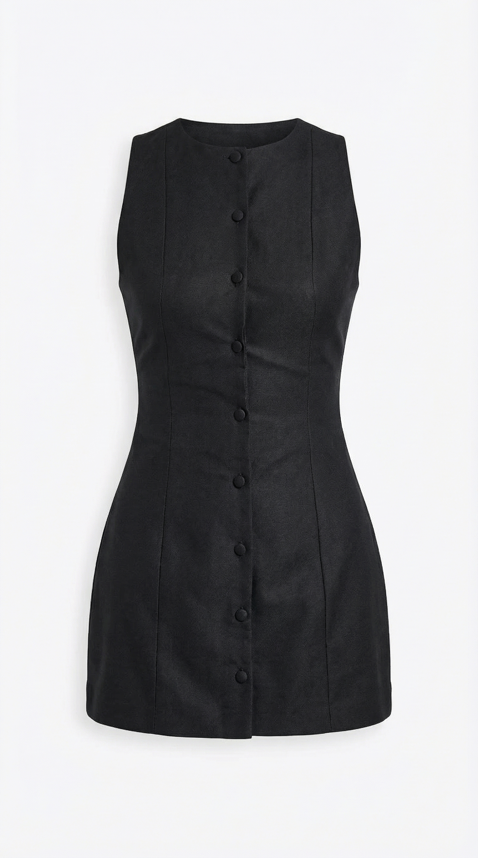 Patricia Sleeveless Button-Up Mini Dress