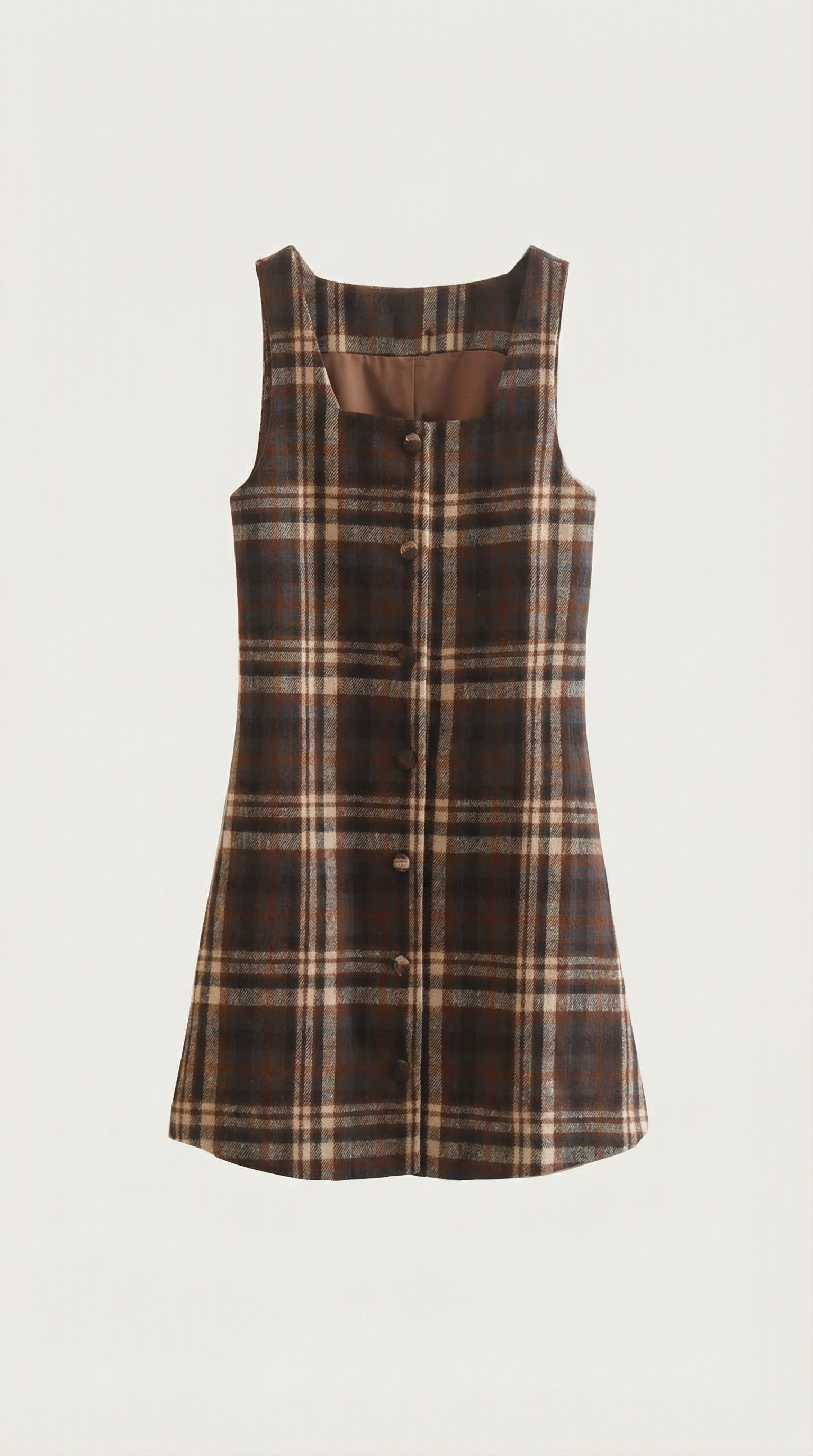 Annette Plaid A-Line Mini Dress