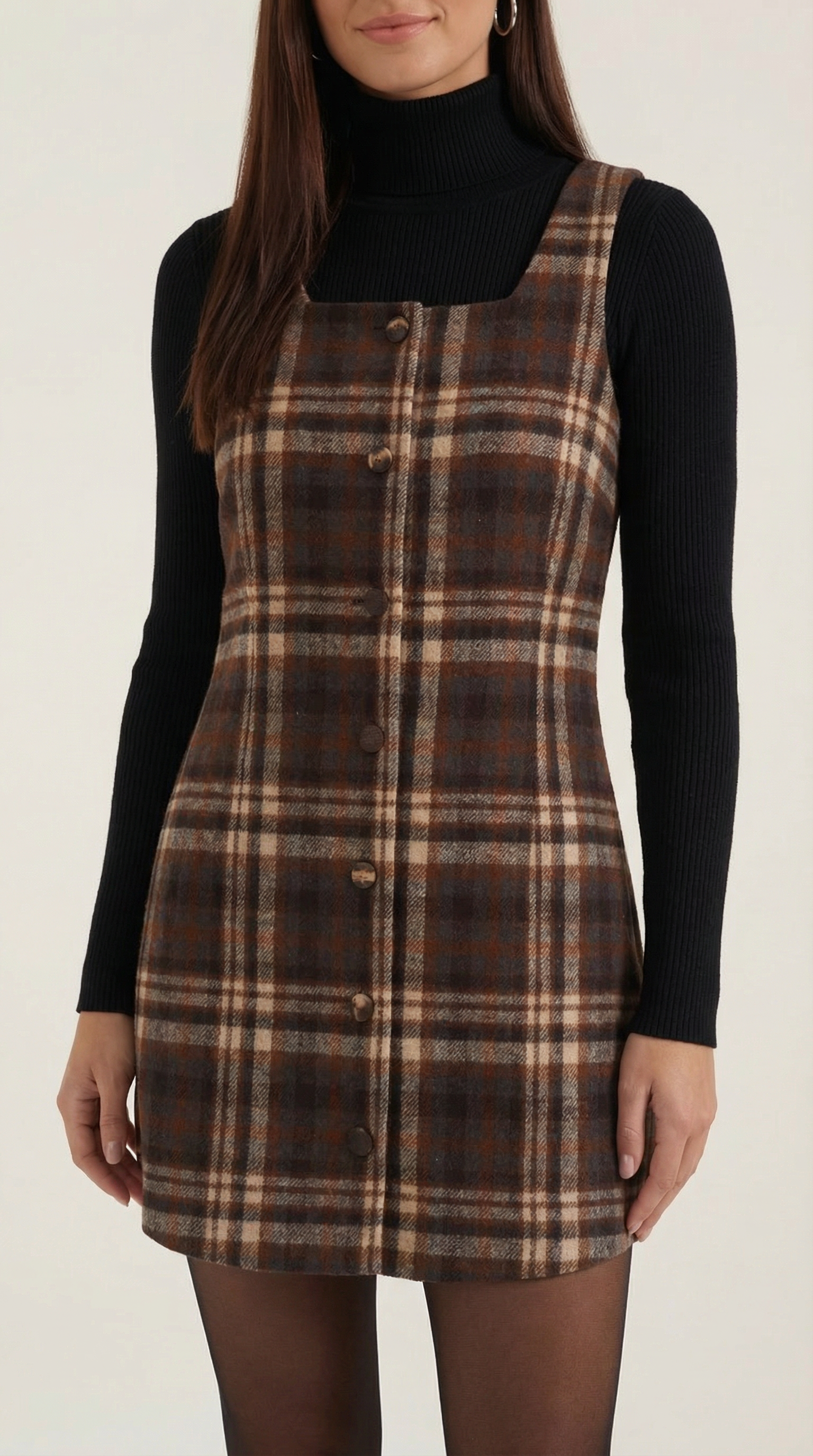 Annette Plaid A-Line Mini Dress