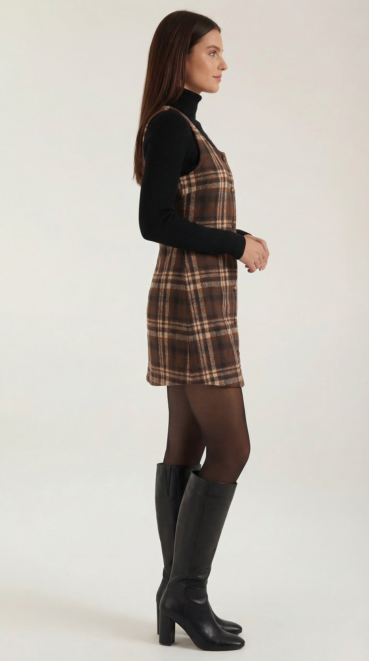 Annette Plaid A-Line Mini Dress