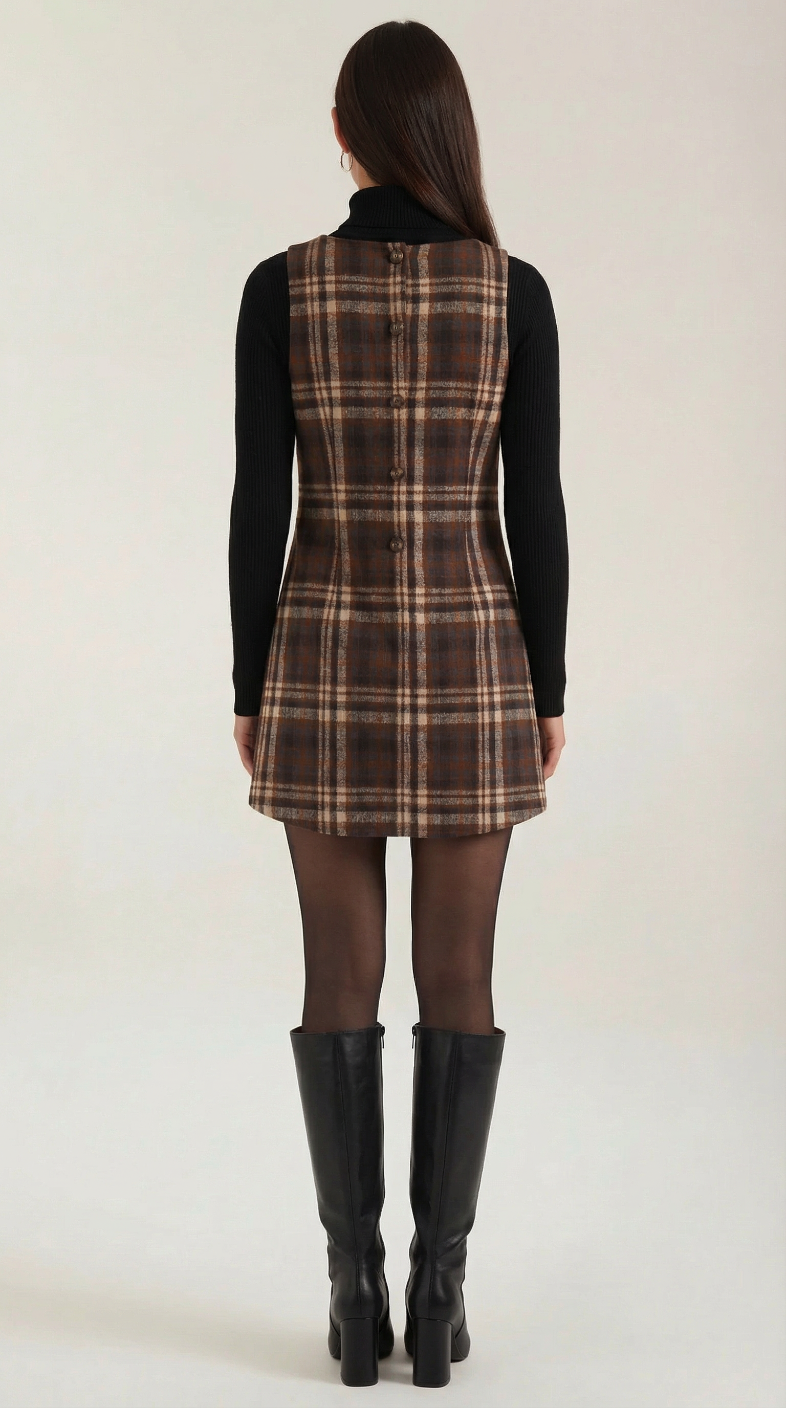 Annette Plaid A-Line Mini Dress