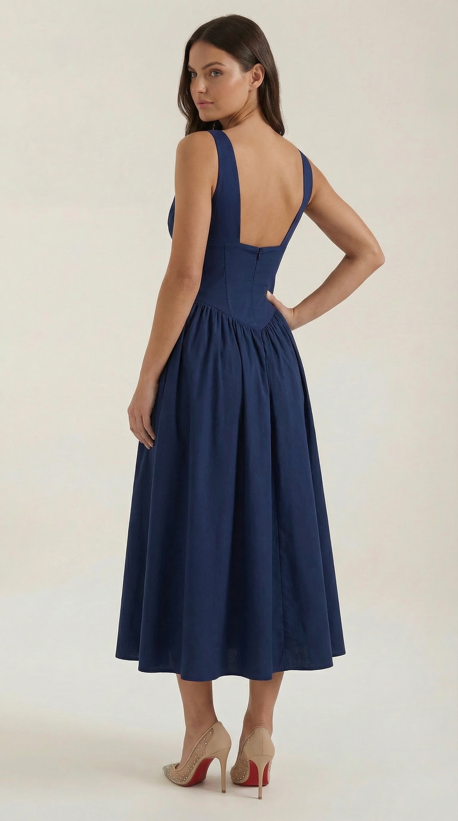 Cassiopeia Midi Plunge Dress