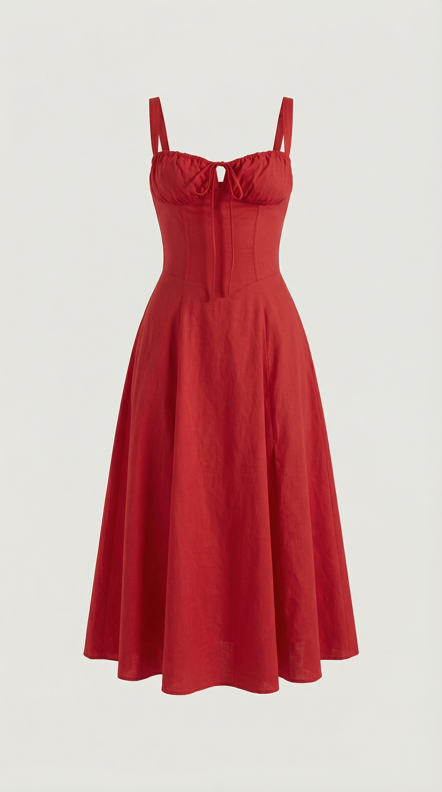 Jade Lace Up Midi Dress