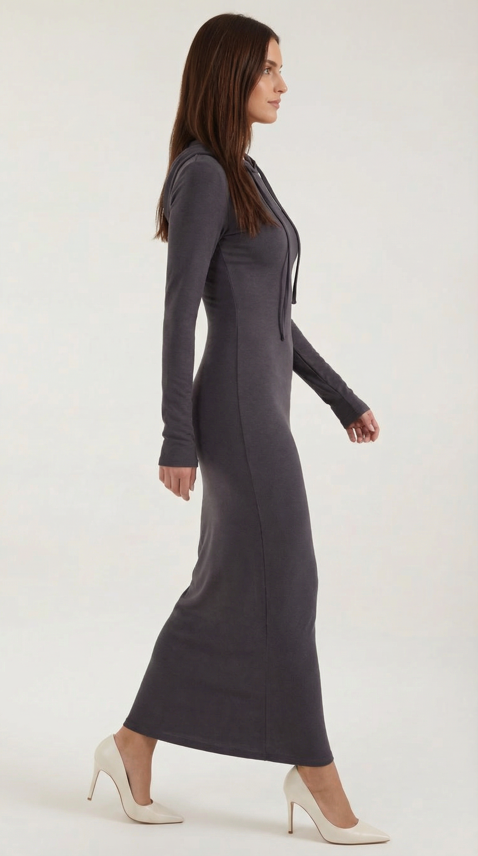 Marilyn Hooded Bodycon Maxi Dress