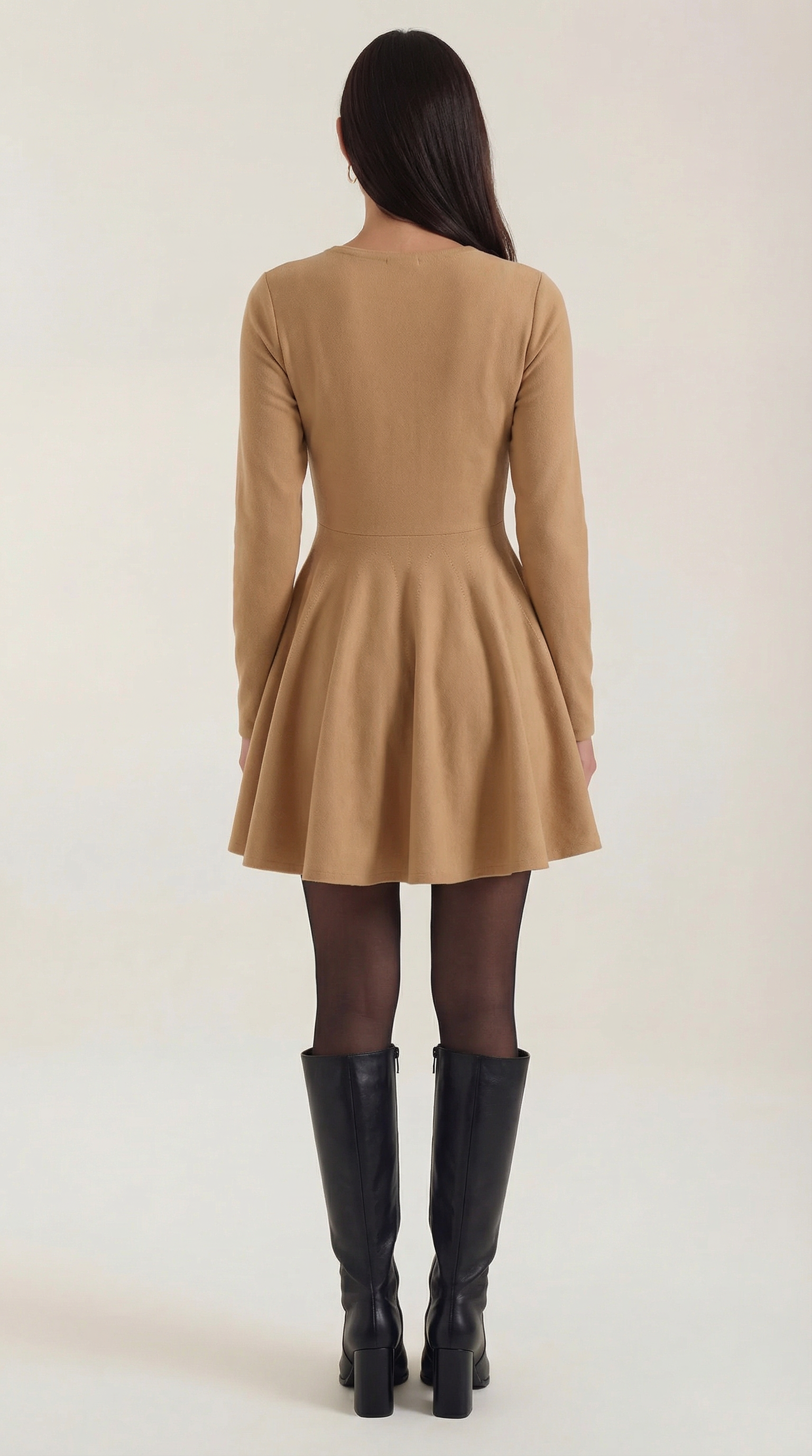Tiffany Long Sleeve Flare Mini Dress