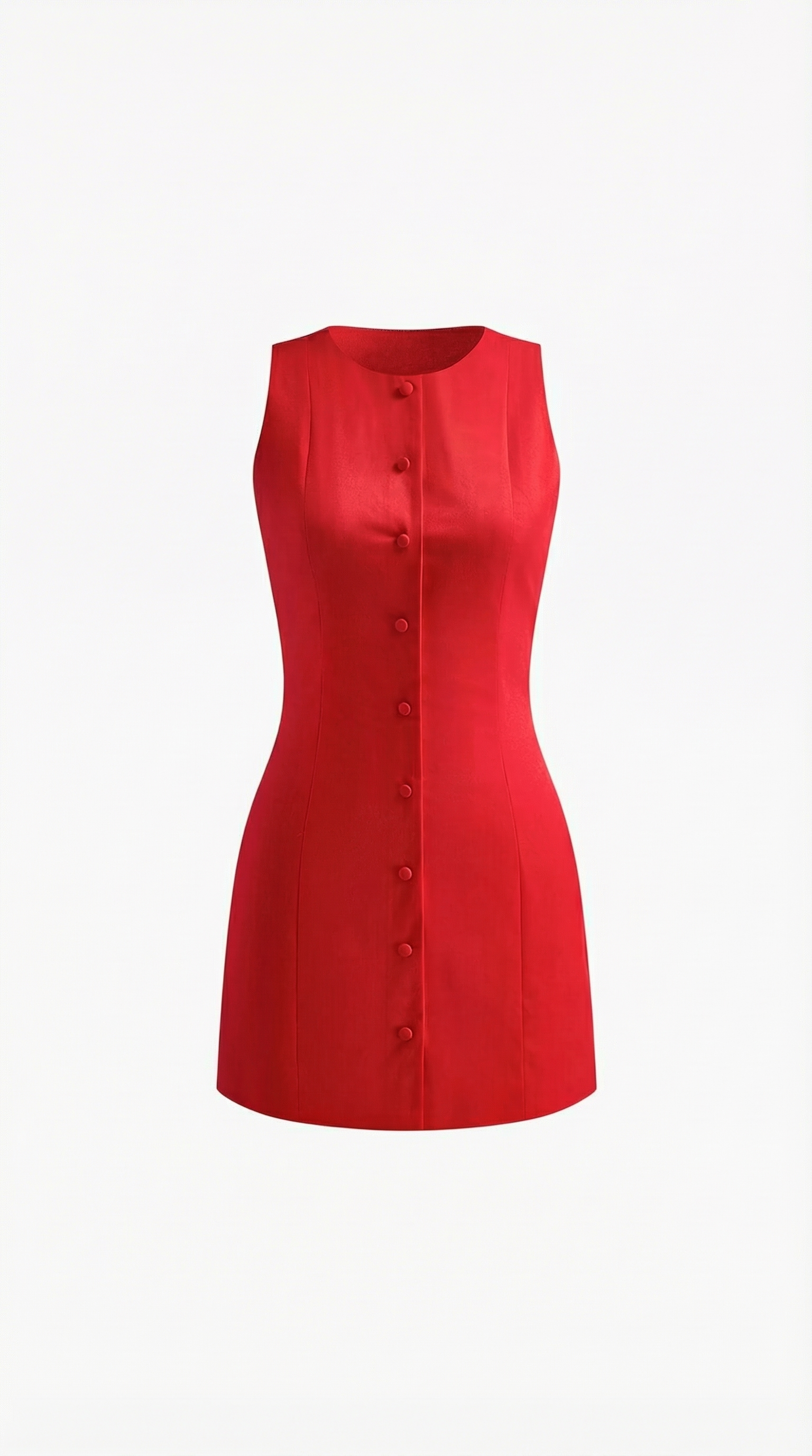 Patricia Sleeveless Button-Up Mini Dress