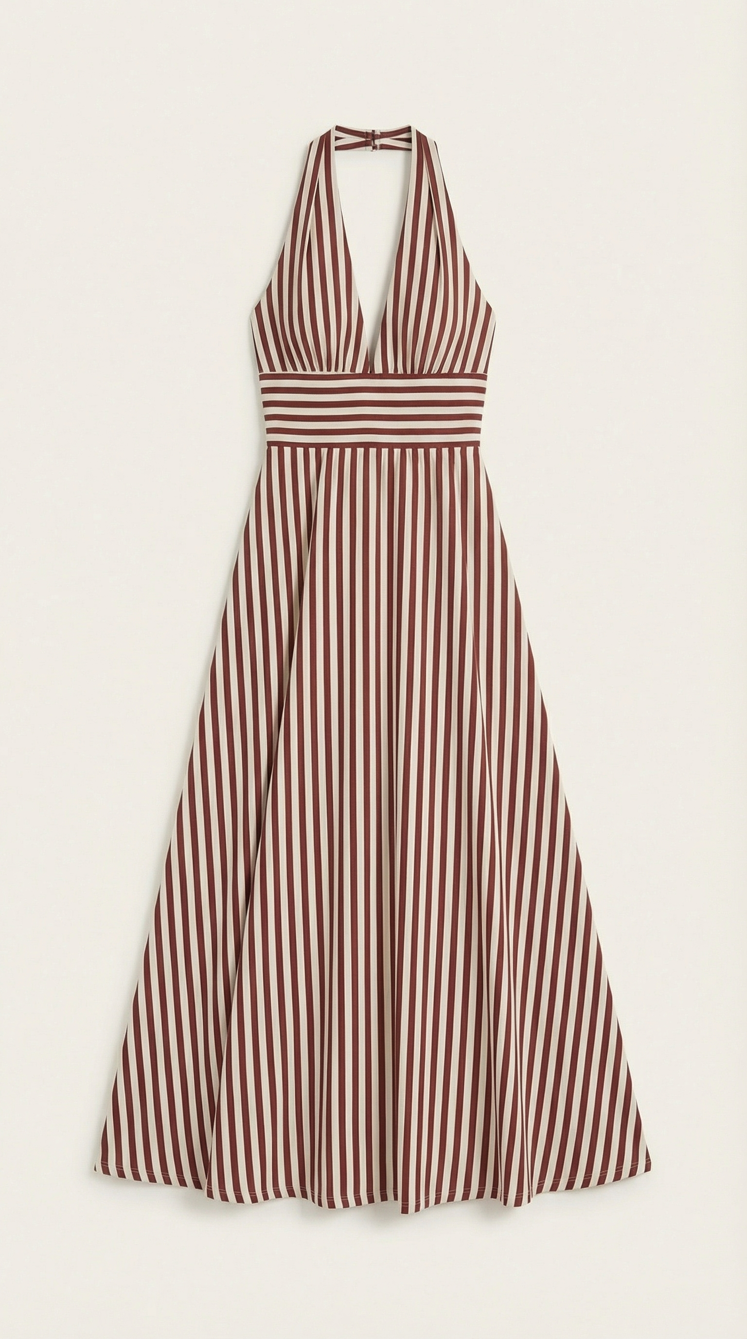 Sandra Striped V-neck Maxi Dress