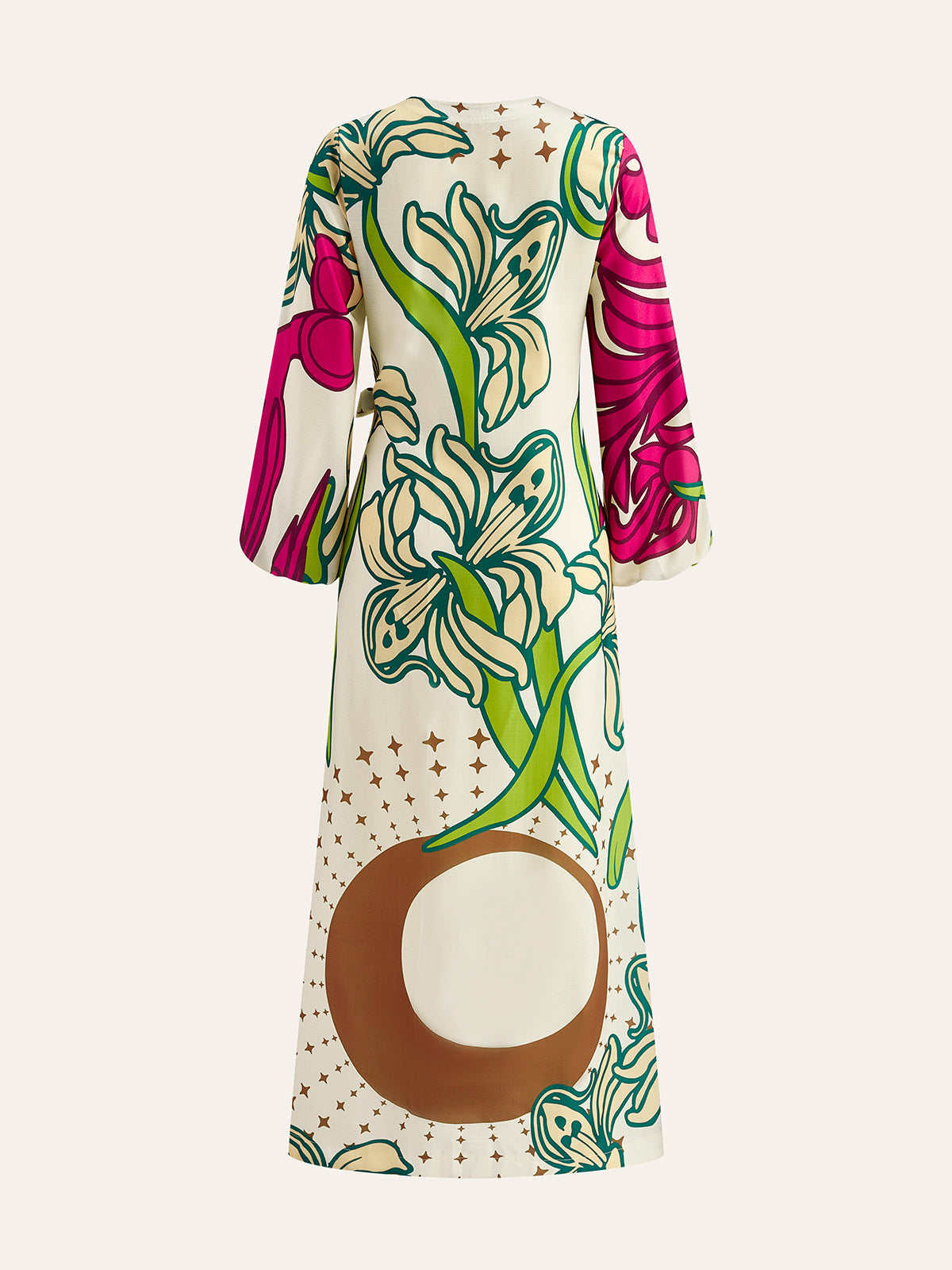 Floral Wrap Dress With Tie Waist