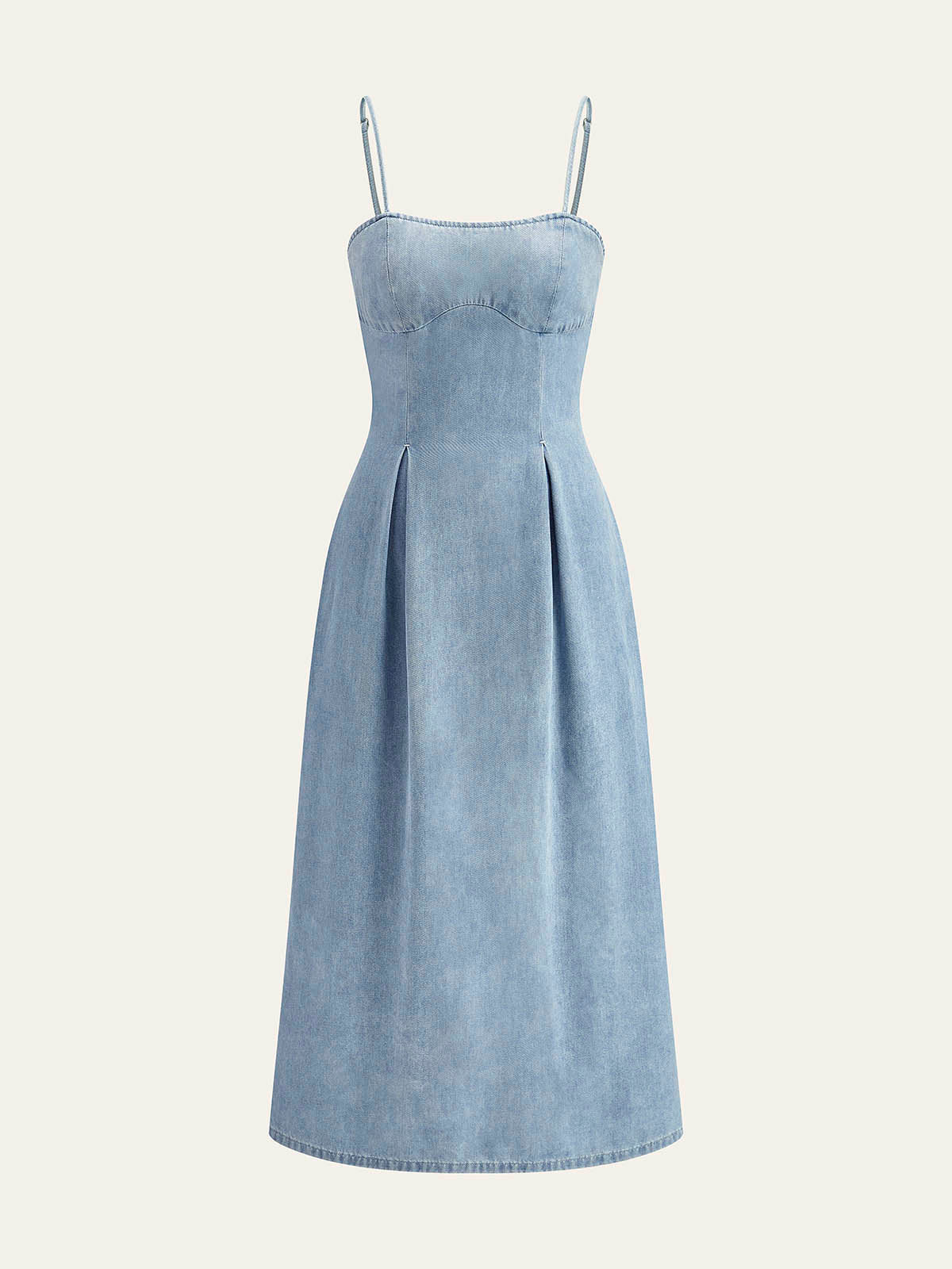Minimalist Zipper Denim Dress