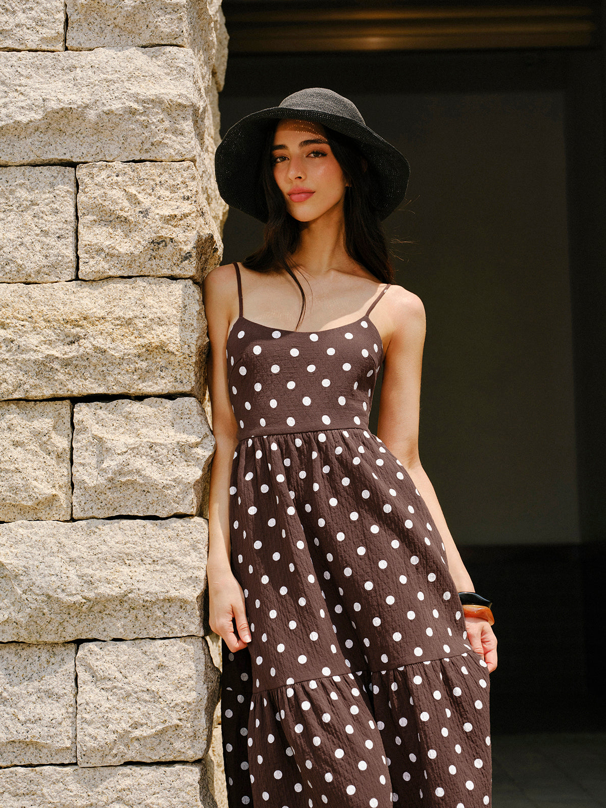 Polka Dot Backless Summer Maxi Dress