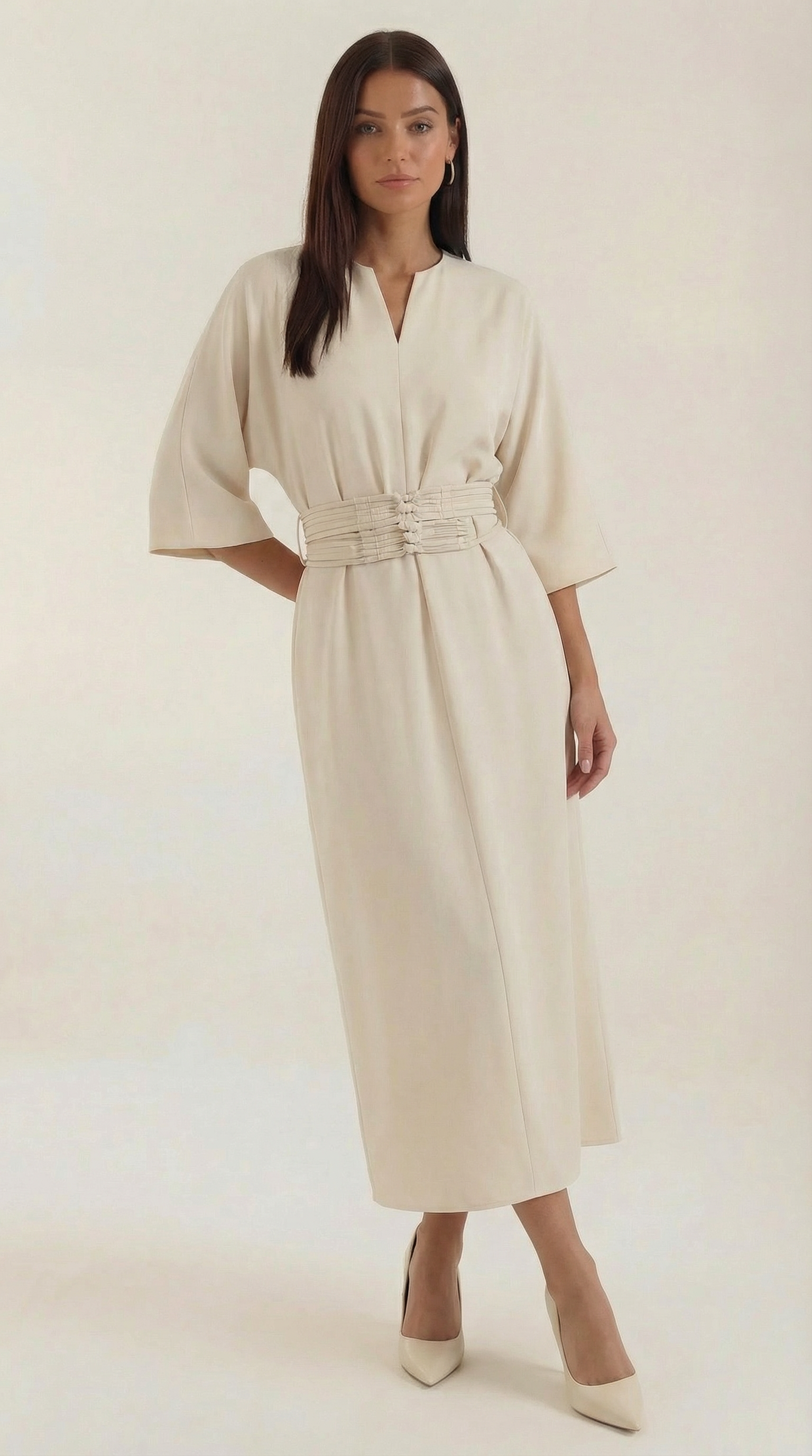 Ana Belted Waist Maxi Dress
