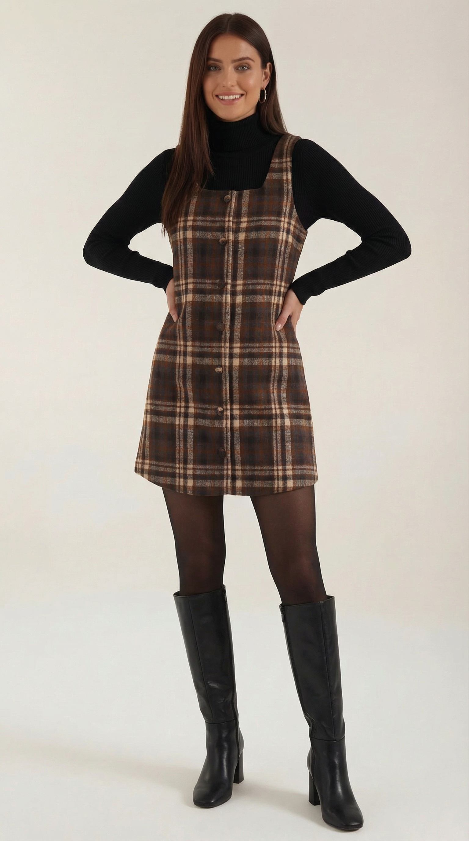 Annette Plaid A-Line Mini Dress
