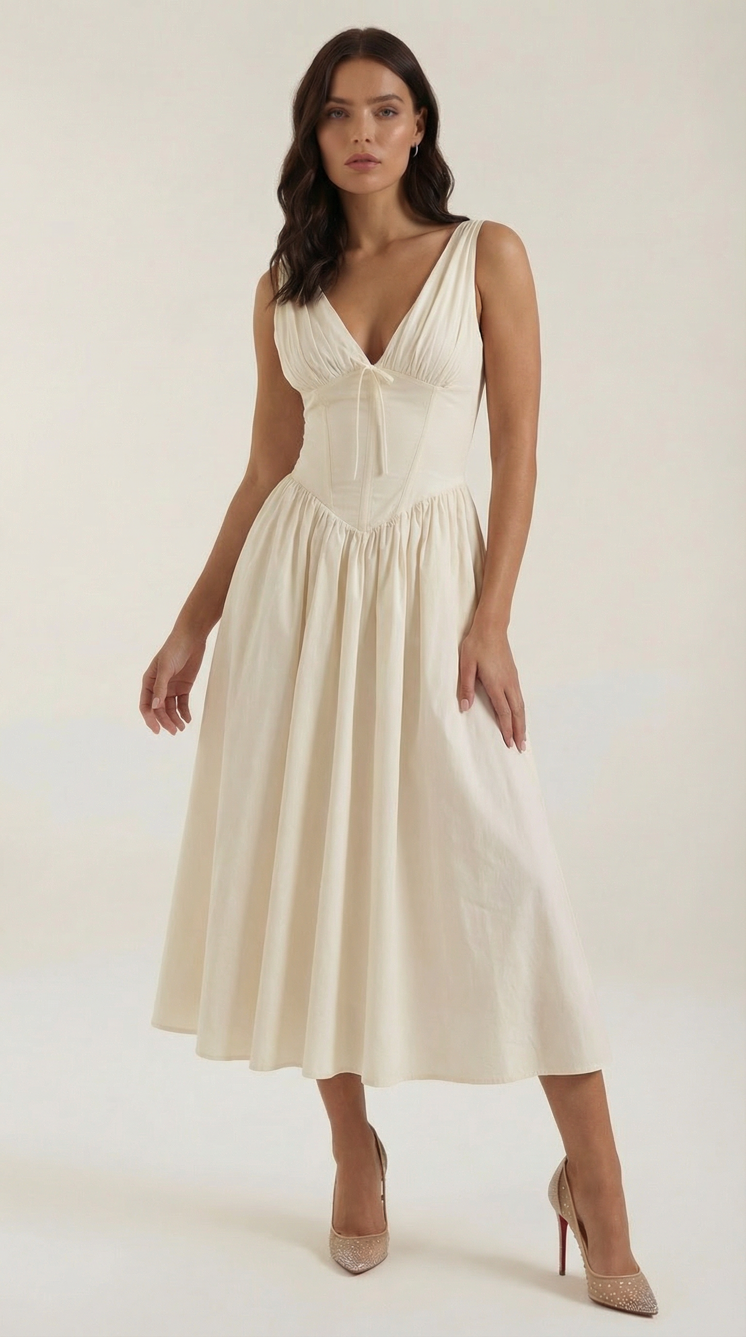 Cassiopeia Midi Plunge Dress