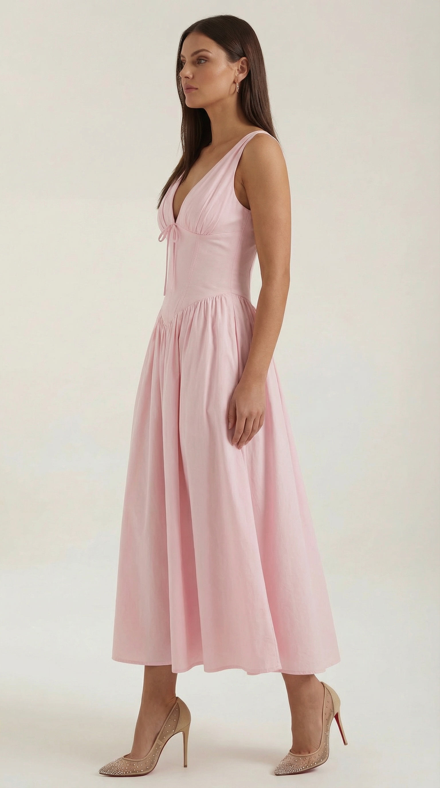 Cassiopeia Midi Plunge Dress