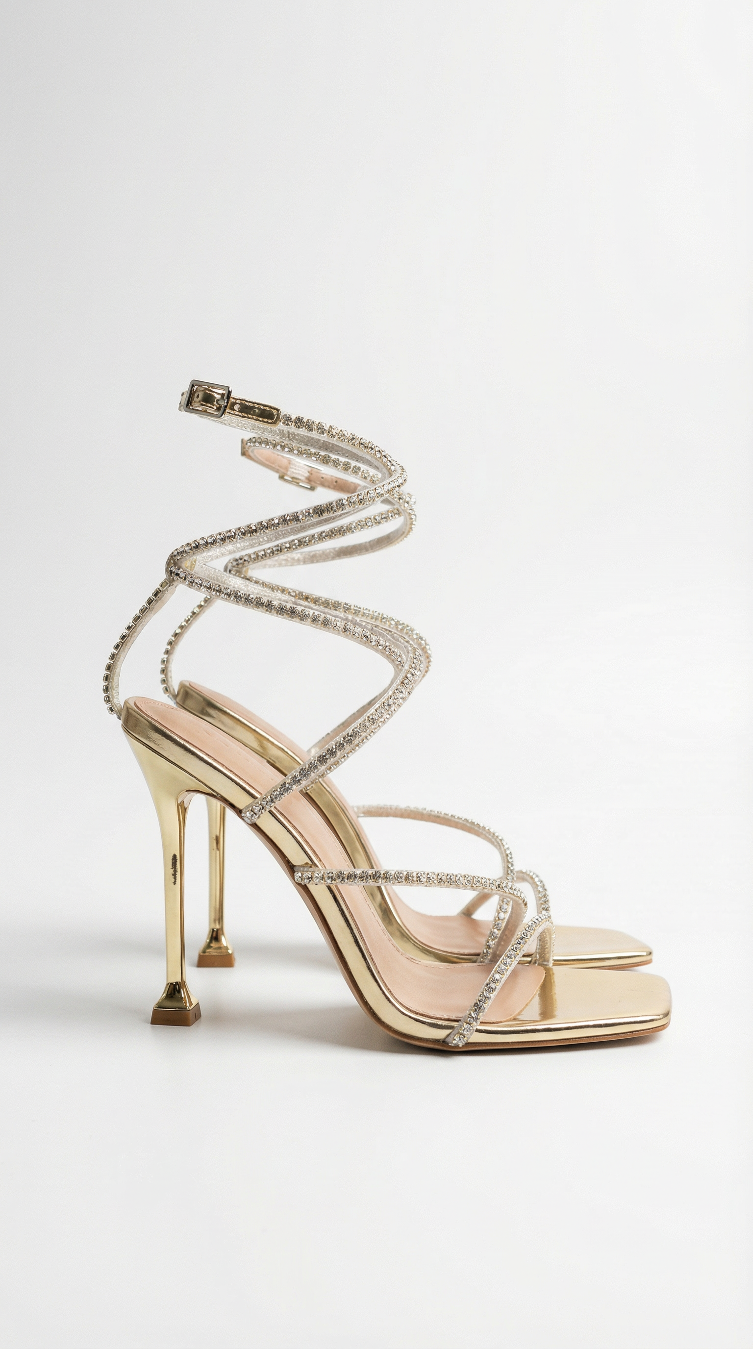 Jennifer Ankle Coil Mid Heels