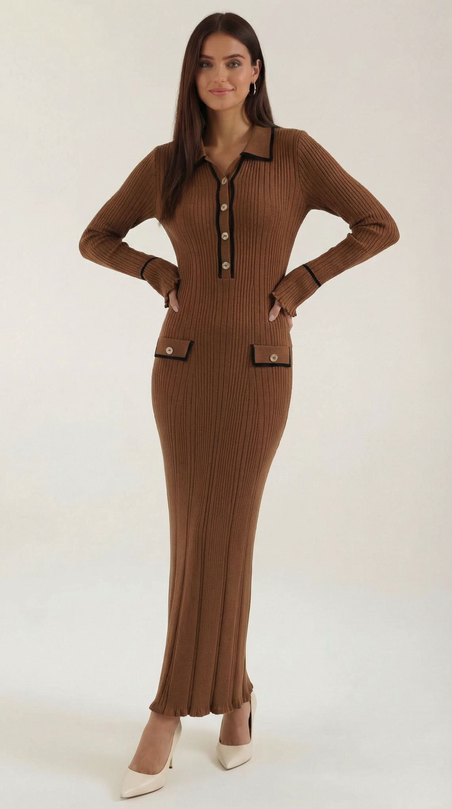 Josephine Knitted Bodycon Maxi Dress