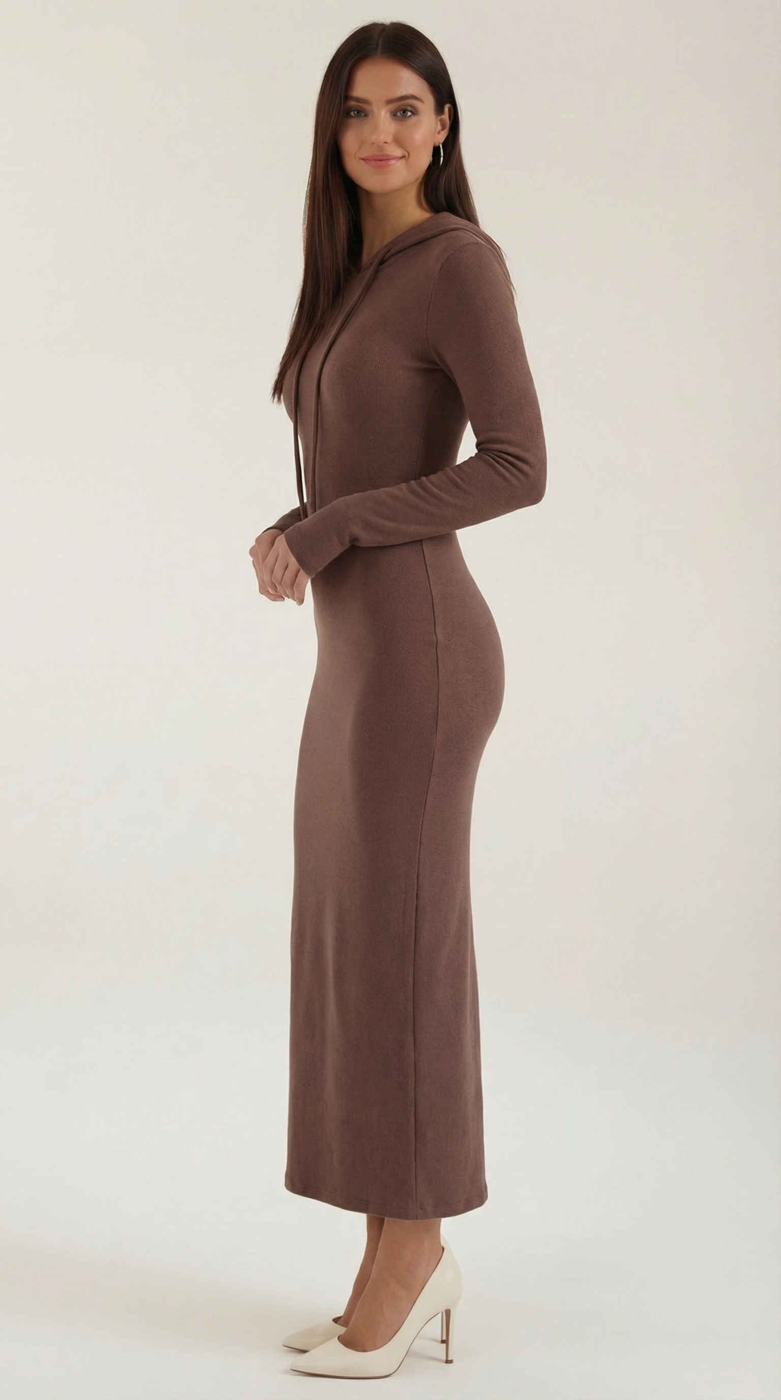 Marilyn Hooded Bodycon Maxi Dress