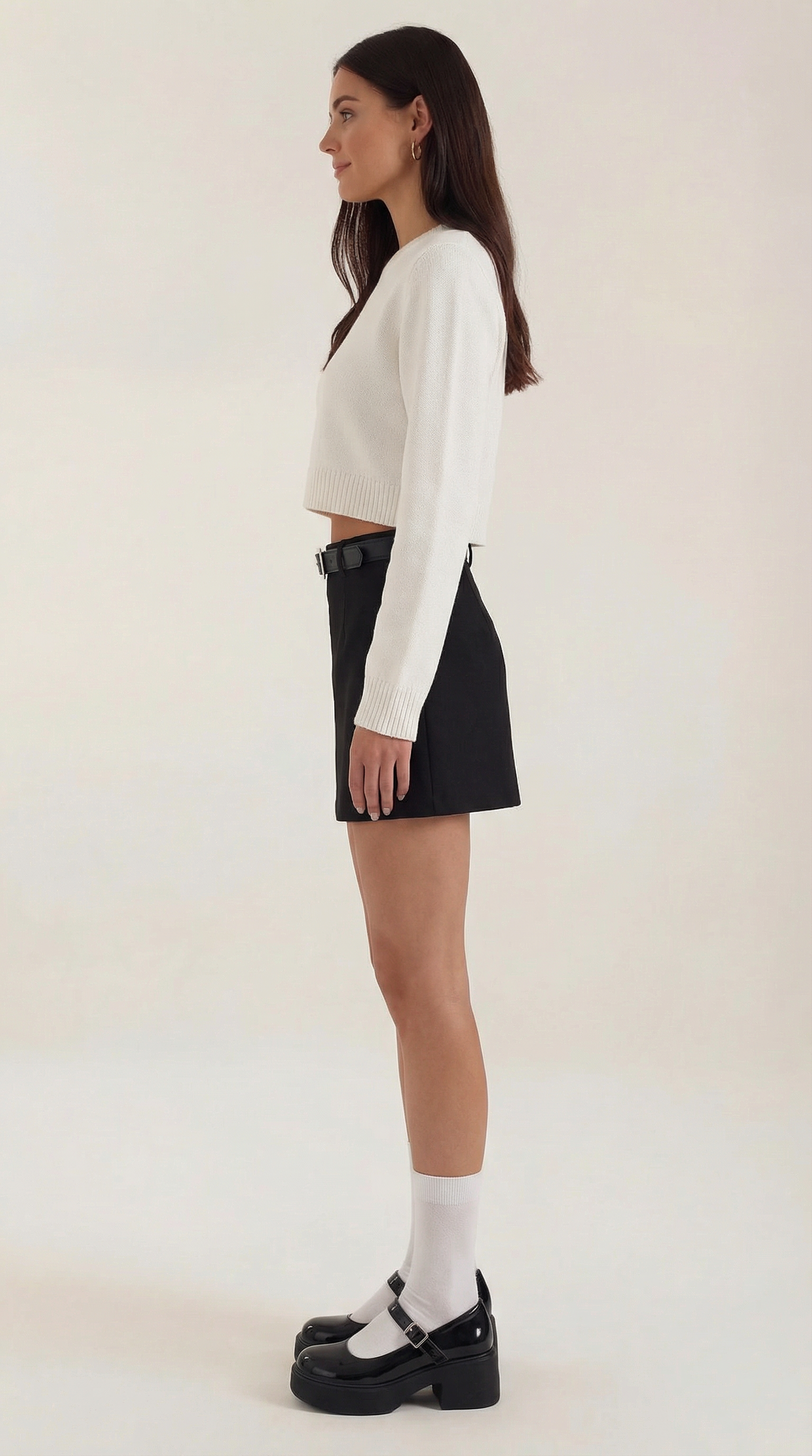 Michele Belted High Waist Mini Skirt