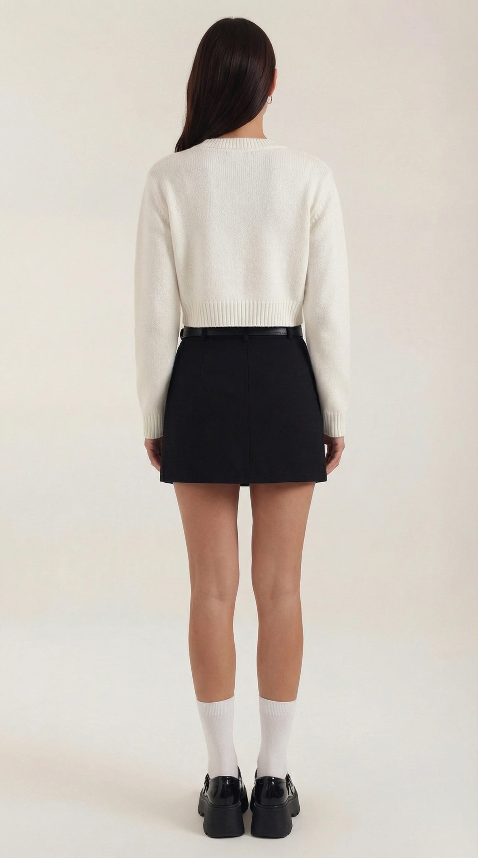 Michele Belted High Waist Mini Skirt