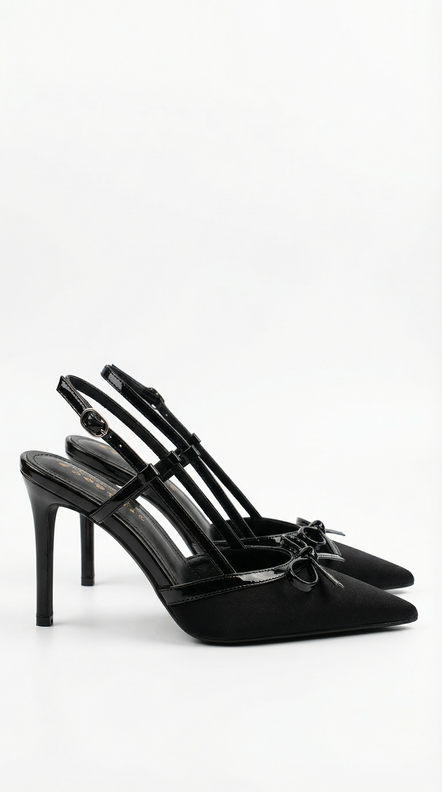 Rebecca Satin Bow Court Heels