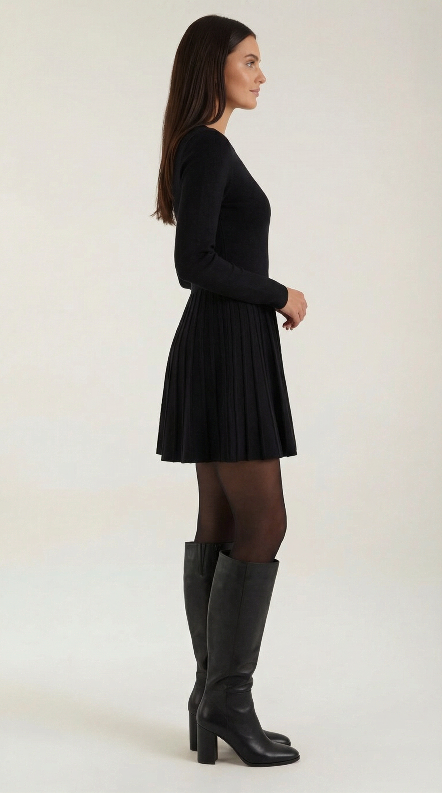 Tiffany Long Sleeve Flare Mini Dress