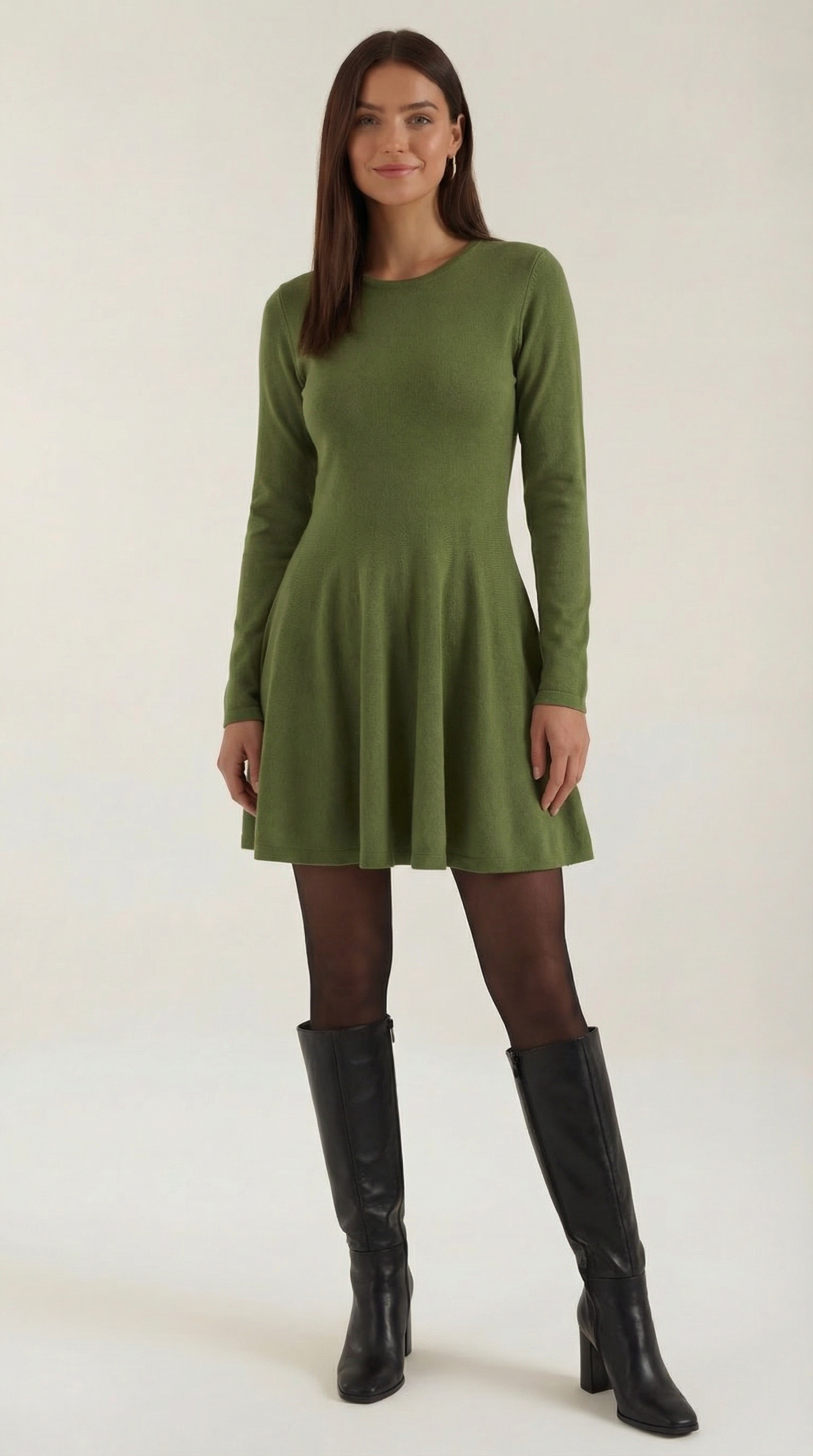 Tiffany Long Sleeve Flare Mini Dress